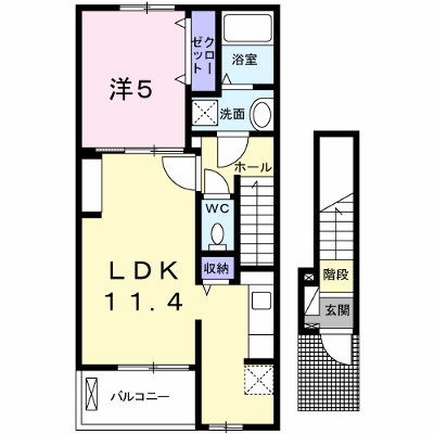 ナリッシュメゾンＣ 202【管理NO：1-022184401-02020】 ★家具家電は申し込み後に搬入します★ ★2026年09月中旬入居可能★の外観画像