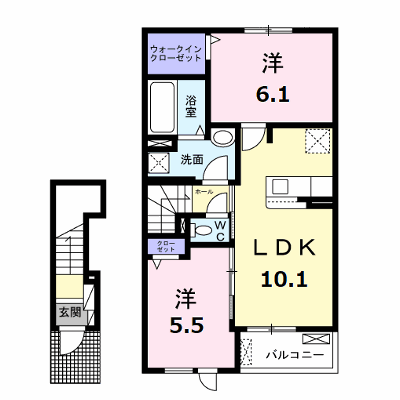 ラフィネ中須 202【管理NO：1-026924801-02020】 ★家具家電は申し込み後に搬入します★の外観画像