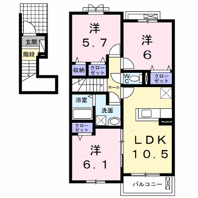 アクア　リージョン 203【管理NO：1-018231502-02030】 ★家具家電は申し込み後に搬入します★ ★2026年09月下旬入居可能★の外観画像