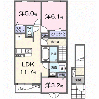 シンシア甲南Ⅱ 202【管理NO：1-027678802-02020】 ★家具家電は申し込み後に搬入します★ ★2026年11月下旬入居可能★の外観画像