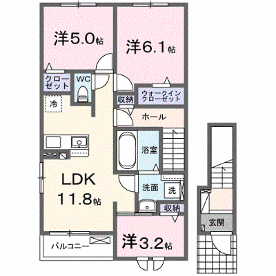 シンシア甲南Ⅱ 201【管理NO：1-027678802-02010】 ★家具家電は申し込み後に搬入します★ ★2026年11月下旬入居可能★の外観画像