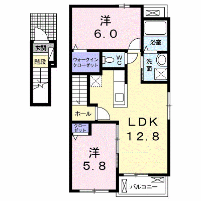 カンタービレ西浜Ⅱ 201【管理NO：1-021760802-02010】 ★家具家電は申し込み後に搬入します★ ★2026年09月中旬入居可能★の外観画像