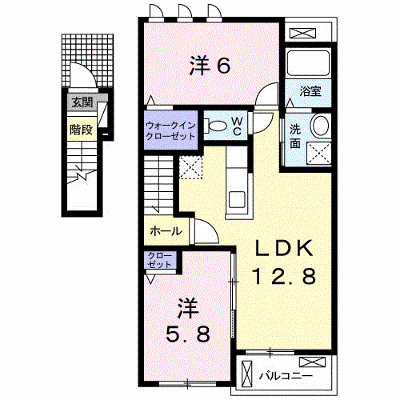 花・うらら 203【管理NO：1-021383701-02030】 ★家具家電は申し込み後に搬入します★ ★2026年09月中旬入居可能★の外観画像
