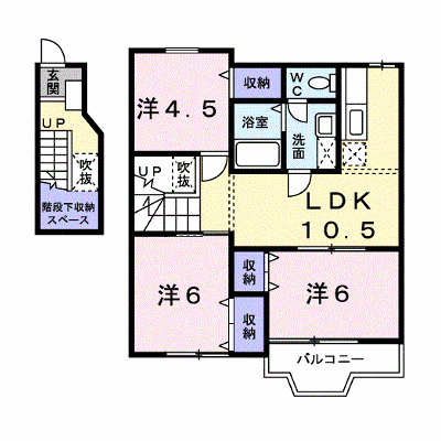 シャン・ド・フルール 202【管理NO：1-009493301-02020】 ★家具家電は申し込み後に搬入します★ ★2026年10月下旬入居可能★の外観画像
