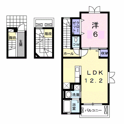 夢野ハイツ 301【管理NO：1-017750301-03010】 ★家具家電は申し込み後に搬入します★ ★2026年10月中旬入居可能★の外観画像