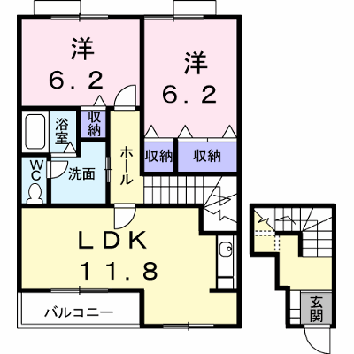 シェテル　エンゼル　Ｂ 202【管理NO：1-011840402-02020】 ★家具家電は申し込み後に搬入します★ ★2026年11月中旬入居可能★の外観画像