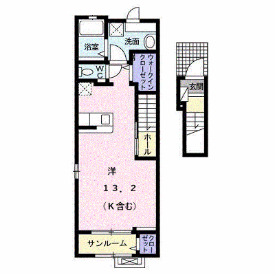 ララ・カッツェ・Ｆ 205【管理NO：1-025421601-02050】 ★家具家電は申し込み後に搬入します★ ★2026年10月中旬入居可能★の外観画像