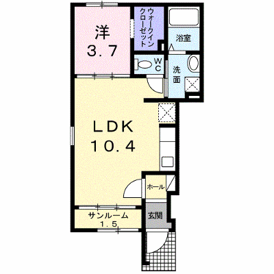 シャン　ド　ランジュ 101【管理NO：1-017902901-01010】 ★家具家電は申し込み後に搬入します★の外観画像