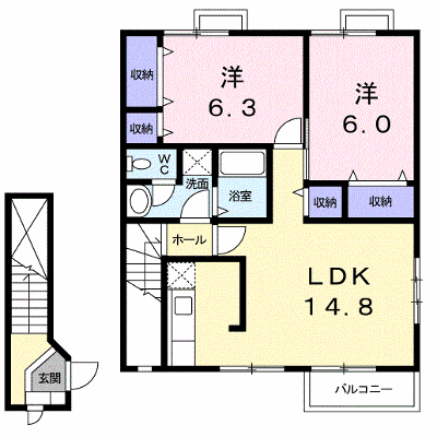 フルスナーエＡ 202【管理NO：1-011558501-02020】 ★家具家電は申し込み後に搬入します★ ★2026年10月上旬入居可能★の外観画像