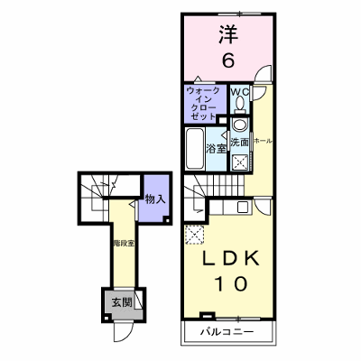 サクラガーデン 205【管理NO：1-028376701-02050】 ★家具家電は申し込み後に搬入します★ ★2026年10月下旬入居可能★の外観画像