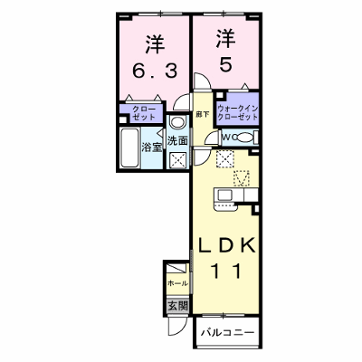 サクラガーデン 102【管理NO：1-028376701-01020】 ★家具家電は申し込み後に搬入します★ ★2026年10月下旬入居可能★の外観画像