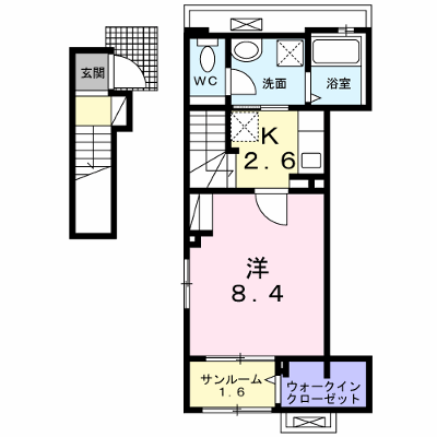 ベル　アルカン　シエル 205【管理NO：1-027061801-02050】 ★家具家電は申し込み後に搬入します★ ★2026年10月上旬入居可能★の外観画像