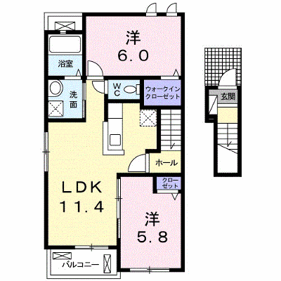 ニュー・アベラントⅡ 205【管理NO：1-025783201-02050】 ★家具家電は申し込み後に搬入します★ ★2026年09月中旬入居可能★の外観画像