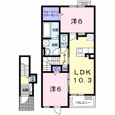 ＵＧ－ＬＩＮＥ　Ⅱ 202【管理NO：1-026340702-02020】 ★家具家電は申し込み後に搬入します★の外観画像