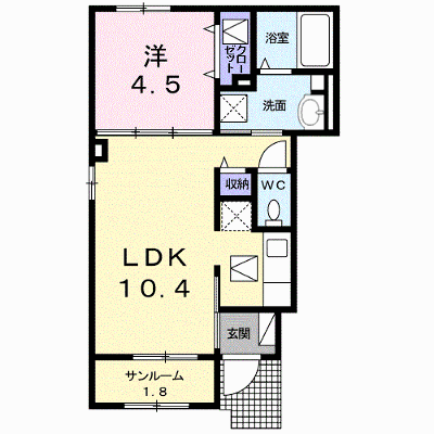 ブライト・サニー大洲河原 101【管理NO：1-022489001-01010】 ★家具家電は申し込み後に搬入します★の外観画像