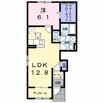 サンフラワー多肥Ｂ 101【管理NO：1-026055602-01010】 ★家具家電は申し込み後に搬入します★ ★2026年09月中旬入居可能★の外観画像
