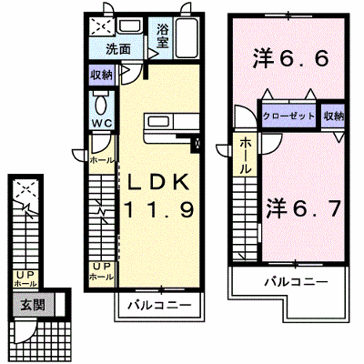 カーサ・セレノ 201【管理NO：1-011887501-02010】 ★家具家電は申し込み後に搬入します★ ★2026年10月下旬入居可能★の外観画像