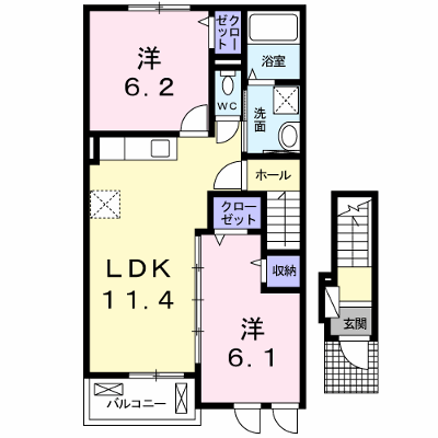Ｏｃｅａｎ　Ｈ・Ｙ　Ⅱ 202【管理NO：1-018372401-02020】 ★家具家電は申し込み後に搬入します★ ★2026年10月中旬入居可能★の外観画像