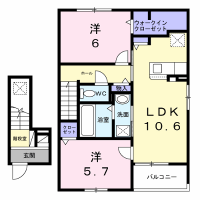 ジール 203【管理NO：1-028593201-02030】 ★家具家電は申し込み後に搬入します★ ★2026年10月上旬入居可能★の外観画像