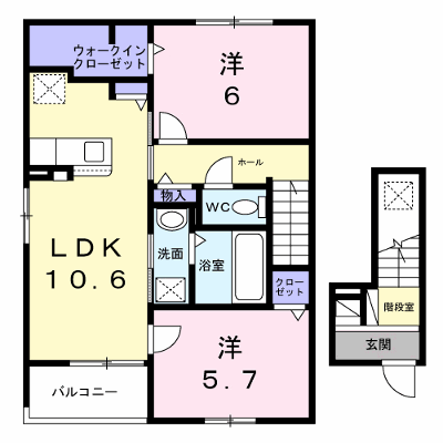 ジール 201【管理NO：1-028593201-02010】 ★家具家電は申し込み後に搬入します★ ★2026年10月上旬入居可能★の外観画像