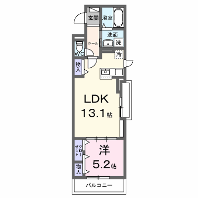 ラ・テュイル 201【管理NO：1-028569001-02010】 ★家具家電は申し込み後に搬入します★ ★2026年10月上旬入居可能★の外観画像