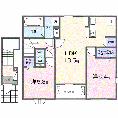 フローラル 203【管理NO：1-028562901-02030】 ★家具家電は申し込み後に搬入します★の外観画像