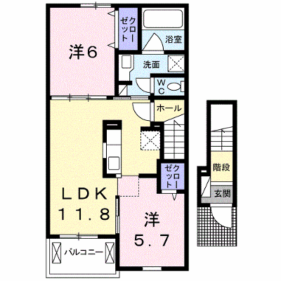 アンジュⅡ 202【管理NO：1-021050701-02020】 ★家具家電は申し込み後に搬入します★ ★2026年10月中旬入居可能★の物件写真1