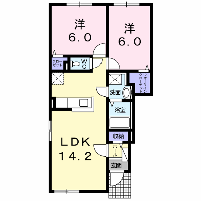 プリムローズⅡ 101【管理NO：1-022685402-01010】 ★家具家電は申し込み後に搬入します★ ★2026年11月中旬入居可能★の外観画像