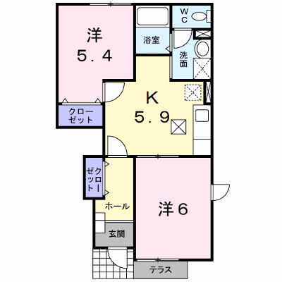 グランデュールⅡ 102【管理NO：1-011420702-01020】 ★家具家電は申し込み後に搬入します★ ★2026年10月中旬入居可能★の外観画像