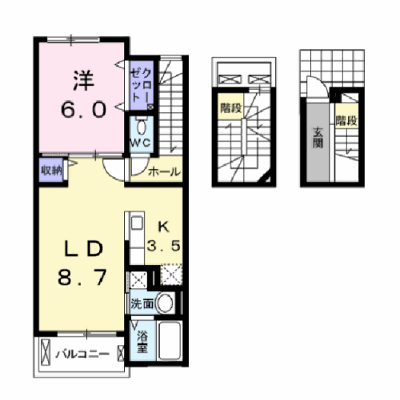 ベル・カーサ　まゆみ 303【管理NO：1-022087401-03030】 ★家具家電は申し込み後に搬入します★ ★2026年10月中旬入居可能★の外観画像