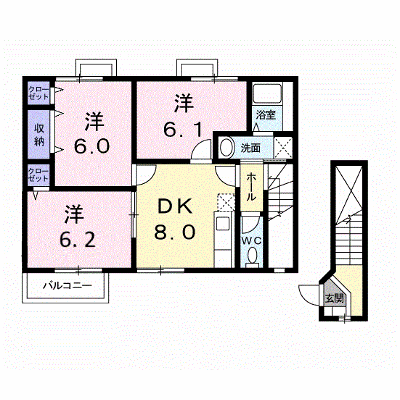セントラルヒルズⅢ 203【管理NO：1-010863603-02030】 ★家具家電は申し込み後に搬入します★の外観画像