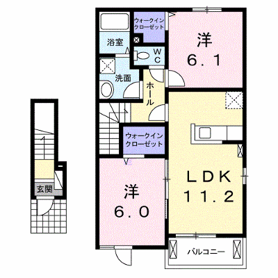 パークサイド古海Ｃ 202【管理NO：1-020431001-02020】 ★家具家電は申し込み後に搬入します★ ★2026年10月中旬入居可能★の外観画像