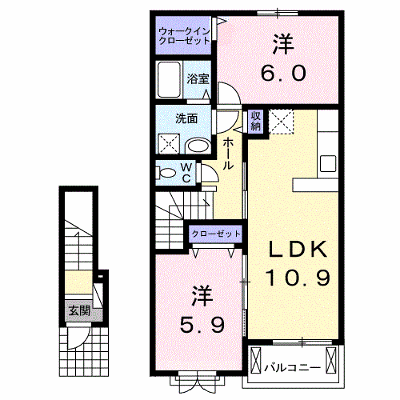 フィオーレ・Ｔ 204【管理NO：1-021002201-02040】 ★家具家電は申し込み後に搬入します★ ★2026年09月下旬入居可能★の外観画像