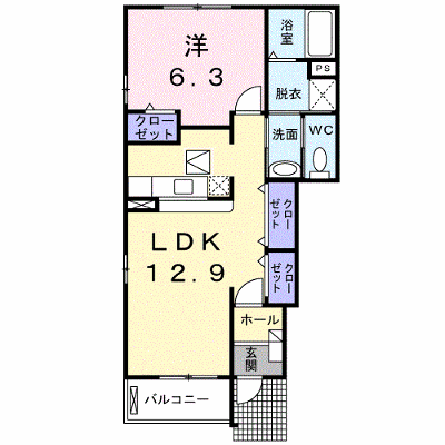 プリムローズＡ 101【管理NO：1-013331201-01010】 ★家具家電は申し込み後に搬入します★ ★2026年09月中旬入居可能★の外観画像