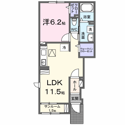 ラピスールＢ 101【管理NO：1-027763402-01010】 ★家具家電は申し込み後に搬入します★ ★2026年10月下旬入居可能★の外観画像