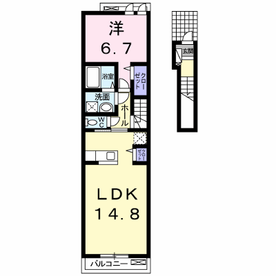ブリッサ 203【管理NO：1-018576001-02030】 ★家具家電は申し込み後に搬入します★ ★2026年10月中旬入居可能★の外観画像