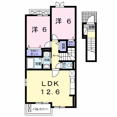 フロンティア 203【管理NO：1-018985701-02030】 ★家具家電は申し込み後に搬入します★ ★2026年09月下旬入居可能★の外観画像
