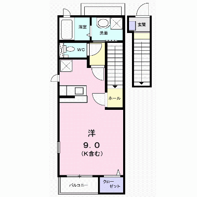 アルバカーサ 205【管理NO：1-016069001-02050】 ★家具家電は申し込み後に搬入します★ ★2026年10月上旬入居可能★の外観画像