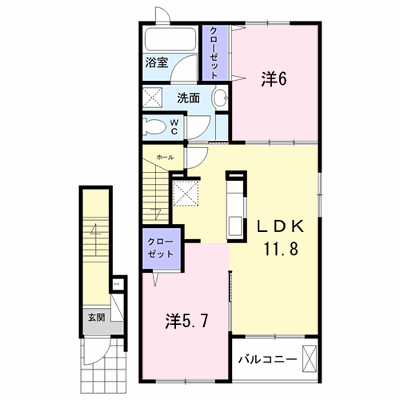 ハイツシェルティーＢ 203【管理NO：1-024197901-02030】 ★家具家電は申し込み後に搬入します★ ★2026年09月下旬入居可能★の外観画像