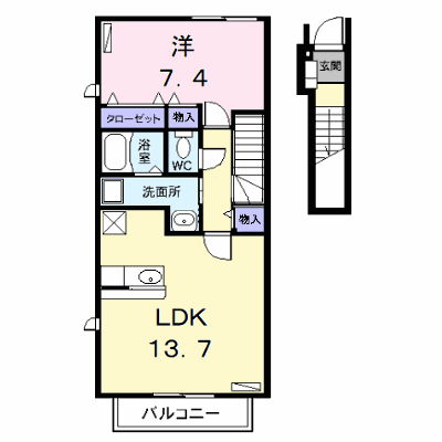 アンジュ 203【管理NO：1-014793501-02030】 ★家具家電は申し込み後に搬入します★の外観画像