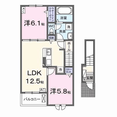 グランデ 202【管理NO：1-028659801-02020】 ★家具家電は申し込み後に搬入します★ ★2026年11月上旬入居可能★の外観画像