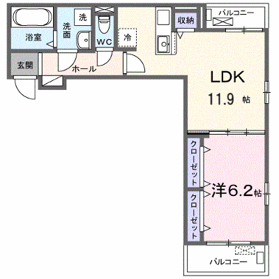 クライネル・ヴァルト 302【管理NO：1-028604001-03020】 ★家具家電は申し込み後に搬入します★ ★2026年11月上旬入居可能★の外観画像