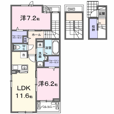 リバーサイド西山 305【管理NO：1-027583801-03050】 ★家具家電は申し込み後に搬入します★ ★2026年11月上旬入居可能★の外観画像