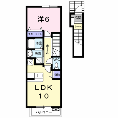 エレガンシア 202【管理NO：1-014178201-02020】 ★家具家電は申し込み後に搬入します★ ★2026年09月中旬入居可能★の外観画像