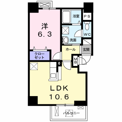 グランブルⅢ 304【管理NO：1-017022501-03040】 ★家具家電は申し込み後に搬入します★ ★2026年09月上旬入居可能★の外観画像
