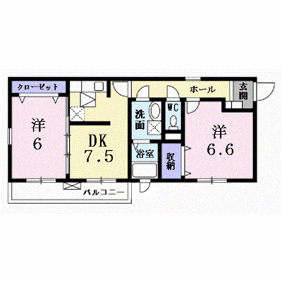 エクラタンＣ 201【管理NO：1-016843301-02010】 ★家具家電は申し込み後に搬入します★ ★2026年10月中旬入居可能★の外観画像