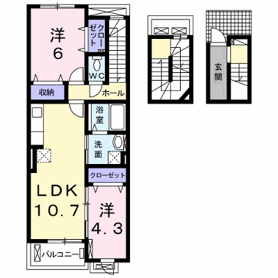 グレイス・寺川 303【管理NO：1-020937301-03030】 ★家具家電は申し込み後に搬入します★の外観画像