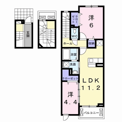丸信ハウスⅡ 303【管理NO：1-020194301-03030】 ★家具家電は申し込み後に搬入します★の外観画像