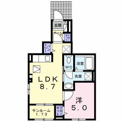 ひまわり 103【管理NO：1-026344701-01030】 ★家具家電は申し込み後に搬入します★ ★2026年10月中旬入居可能★の外観画像