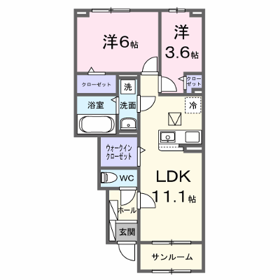 ヴィスタ 102【管理NO：1-028790401-01020】 ★家具家電は申し込み後に搬入します★ ★2027年01月下旬入居可能★の外観画像